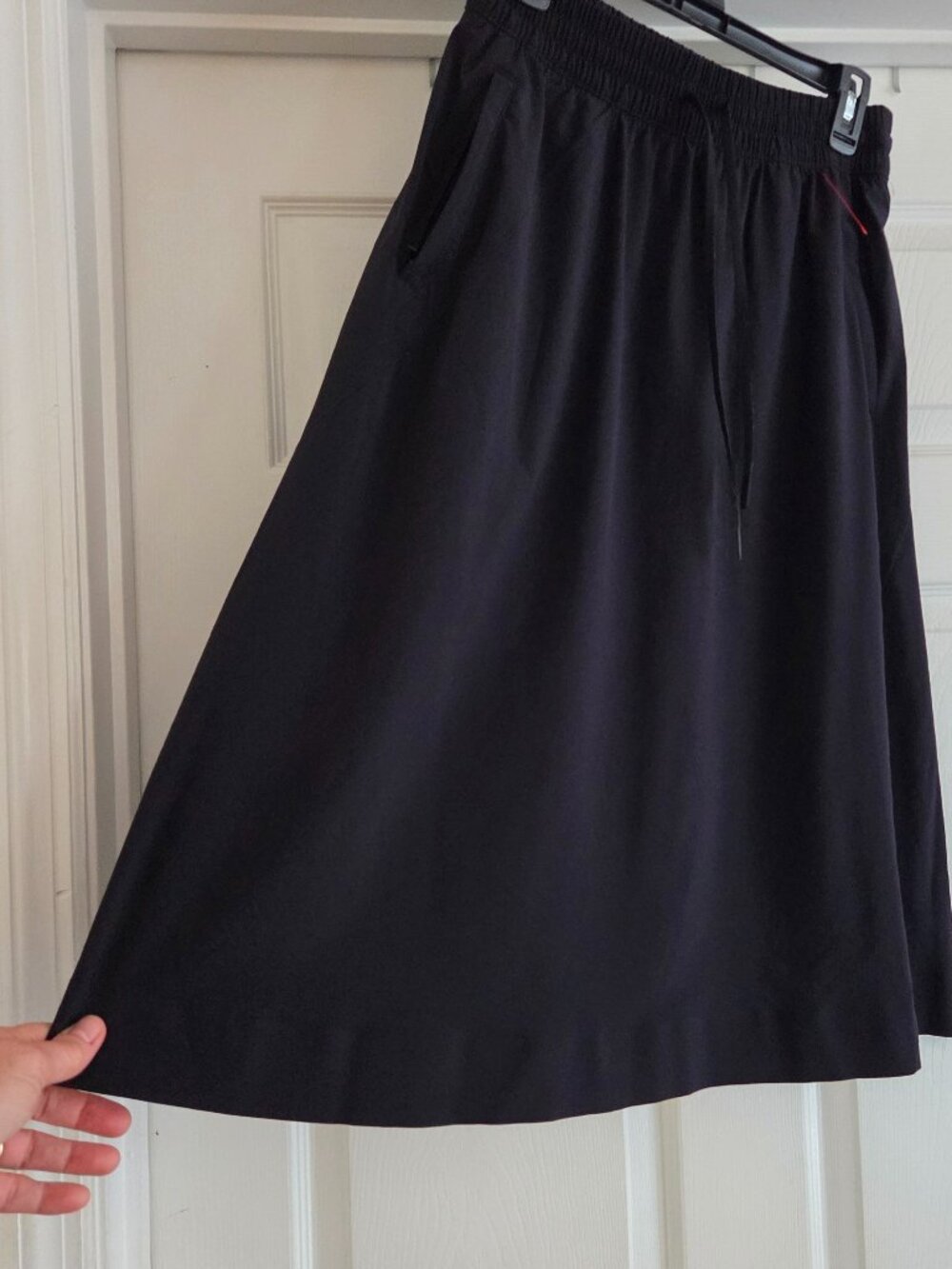Athleta Black Drawstring A-Line Skirt Size 10 - Picture 3 of 8